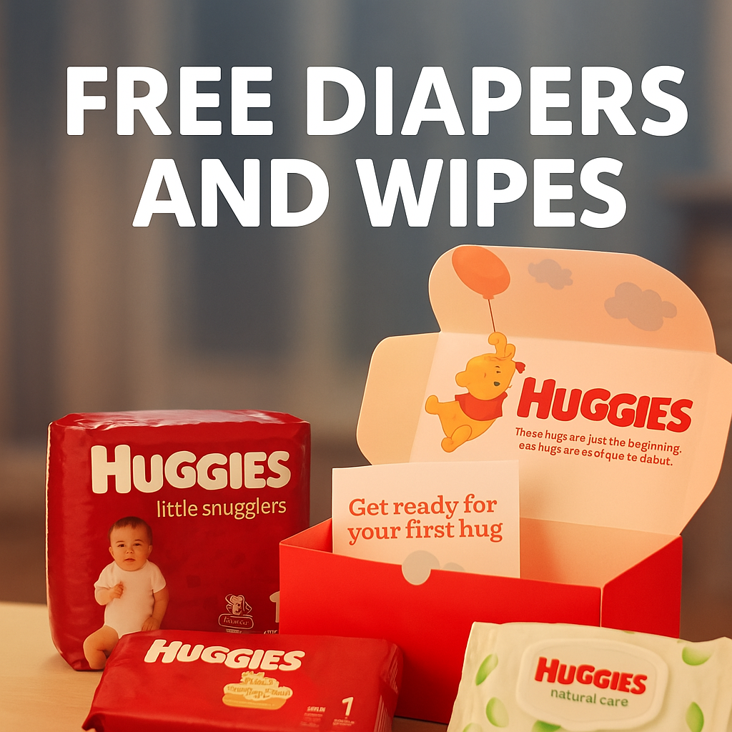Free Diapers and Wipes – Get a Huggies Hug Box for Your Newborn!